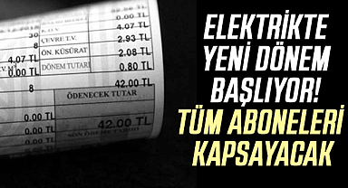 Elektrikte yeni dönem başlıyor! Tüm aboneleri kapsayacak