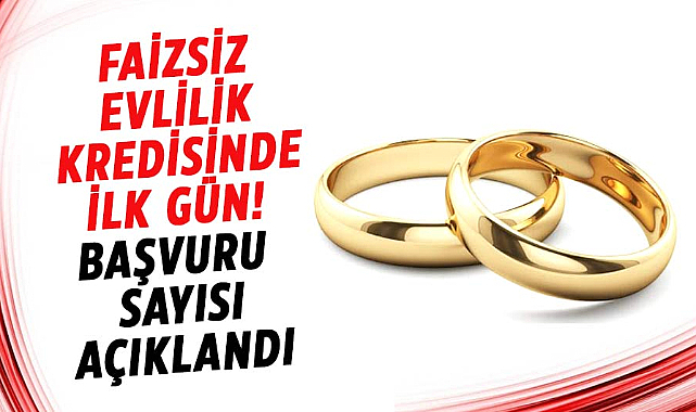 Faizsiz evlilik kredisinde ilk gün!