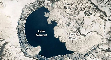 NASA, Nemrut Krater Gölü'nü uzaydan görüntüledi