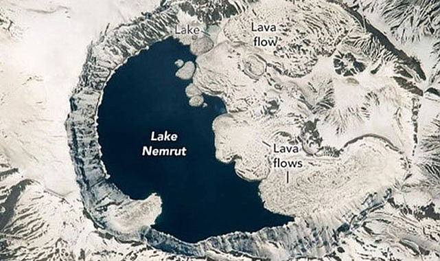 NASA, Nemrut Krater Gölü'nü uzaydan görüntüledi