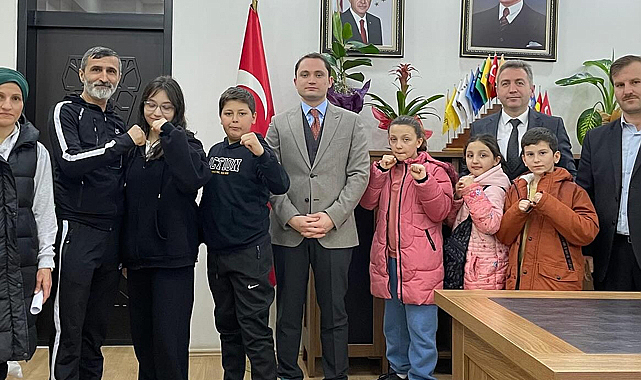 Şampiyonlardan Kaymakam Başara’ya ziyaret