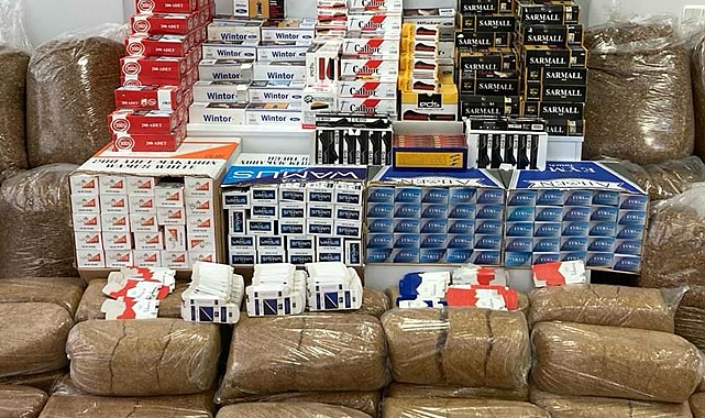 Samsun'da 1 ton kaçak tütün ele geçirildi