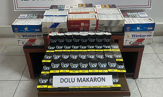 Samsun'da büfeye kaçak makaron baskını!