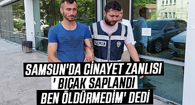 Samsun'da cinayet zanlısı ' Bıçak saplandı ben öldürmedim' dedi
