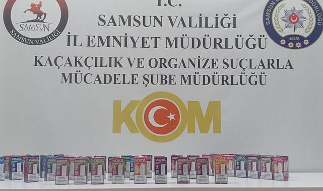 Samsun'da kaçak elektronik sigara operasyonu
