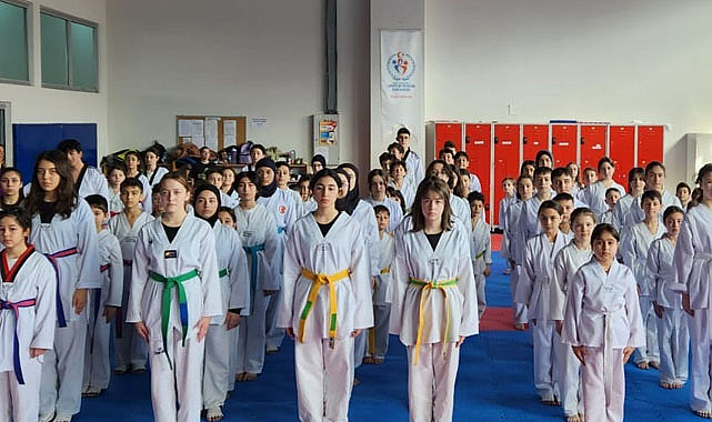 Samsun'da taekwondo kuşak sınavı yapıldı