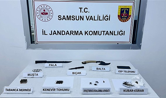 Samsun'da uyuşturucu taciri 2 zanlı yakalandı