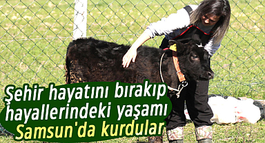 Şehir hayatını bırakıp hayallerindeki yaşamı Samsun'da kurdular