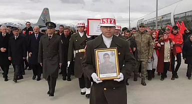 Şehit Salih Ay'ın cenazesi, memleketi Erzincan'a getirildi