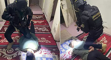 Teröristbaşının fotoğrafını köprüye asan 2 kişi yakalandı