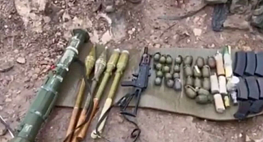 Teröristlere ait silah ve mühimmatlar ele geçirildi