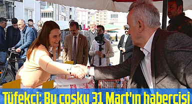 Tüfekci: Bu coşku 31 Mart'ın habercisi