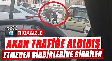 Akan trafiği umursamadan birbirine girdiler