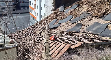 Ankara'da istinat duvarı gecekondunun üzerine çöktü