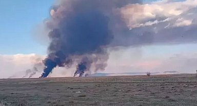 Eber Gölü'nde 11 farklı noktada yangın! Müdahale edilemiyor