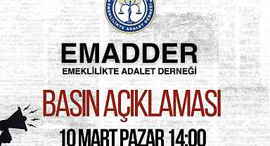 Emeklilikte Adalet Derneği Ordu'da hak talep edecek