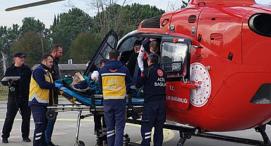 İmdada ambulans helikopter yetişti