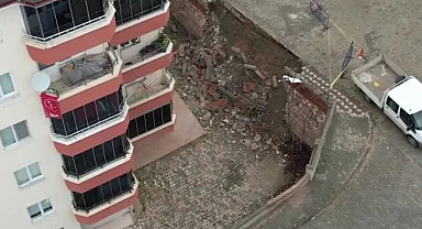 İstinat duvarı devrildi: Faciadan dönüldü