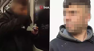 Metroda skandal görüntü