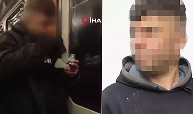 Metroda skandal görüntü