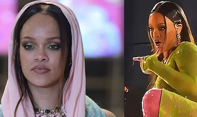 Rihanna Hint düğününe damga vurdu