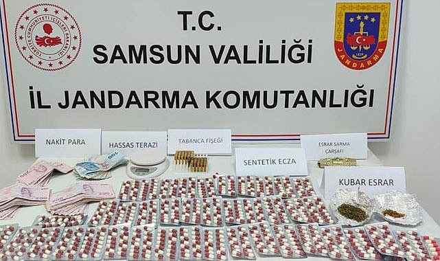 Samsun'da jandarmadan uyuşturucu operasyonu