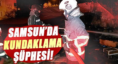 Samsun’da kundaklama şüphesi! İkinci el deposu alevlere teslim