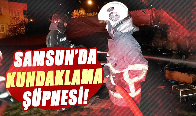 Samsun’da kundaklama şüphesi! İkinci el deposu alevlere teslim