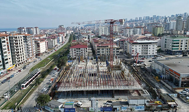 Samsun'da Şehir kütüphanesi hızla yükseliyor