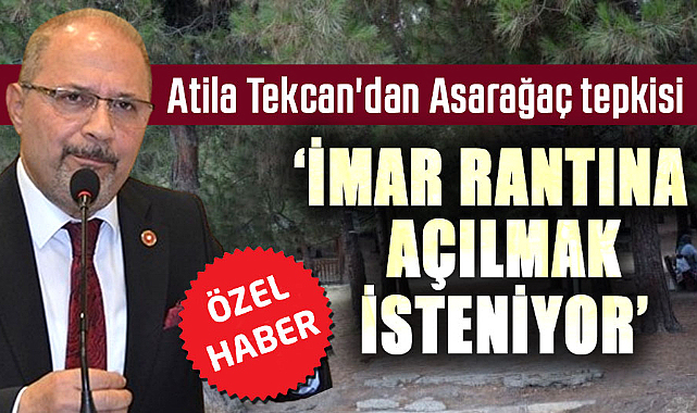 Atila Tekcan'dan Asarağaç tepkisi: İmar rantına açılmak isteniyor