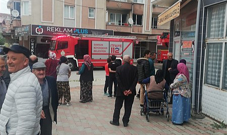 Bafra'da yangın korkuttu