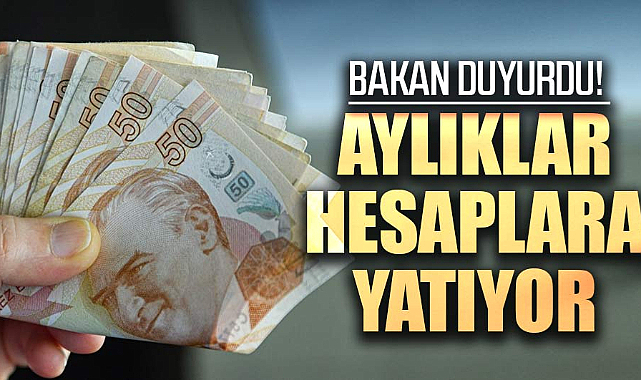 Bakan duyurdu! Aylıklar hesaplara yatıyor