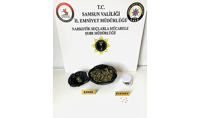 Canik'te esrar ve ecstasy baskını!