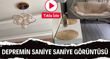 Deprem sırasında Samsun'da çekilen görüntüler korkuttu