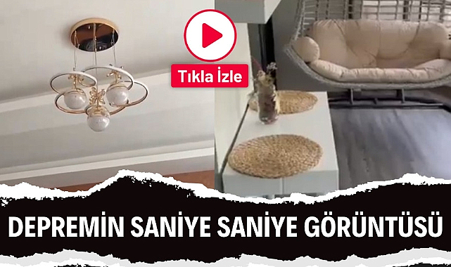 Deprem sırasında Samsun'da çekilen görüntüler korkuttu