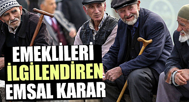Emeklileri ilgilendiren emsal karar