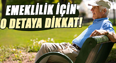 Emeklilik için o detaya dikkat!