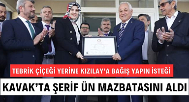 Kavak'ta Şerif Ün mazbatasını aldı