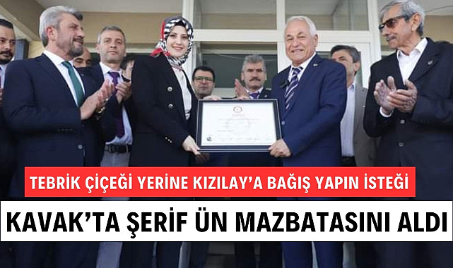 Kavak'ta Şerif Ün mazbatasını aldı