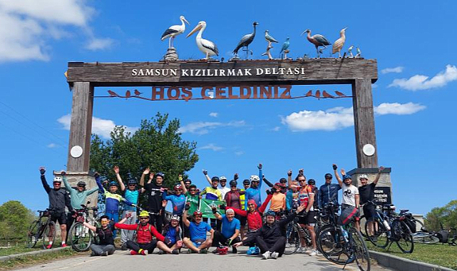 Kızılırmak Deltası'na pedal çevirdiler