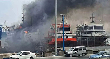 Ordu’da limanda yangın