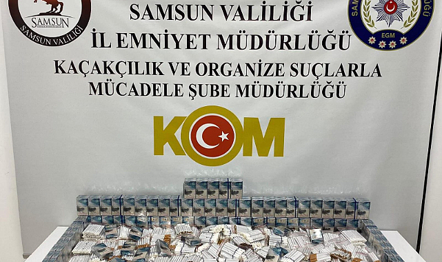 Samsun'da 2 bin 620 sahte bandrollü makaron ele geçirildi