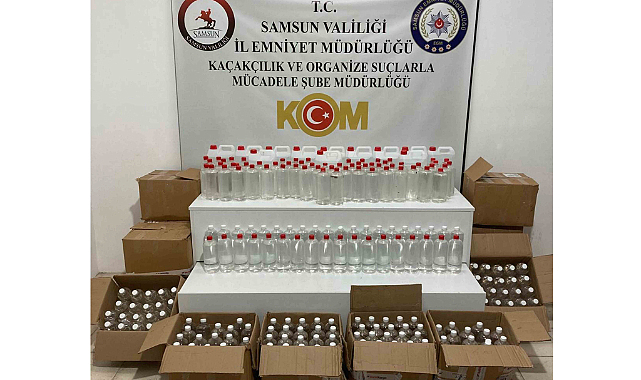 Samsun'da 455 litre etil alkol ele geçirildi