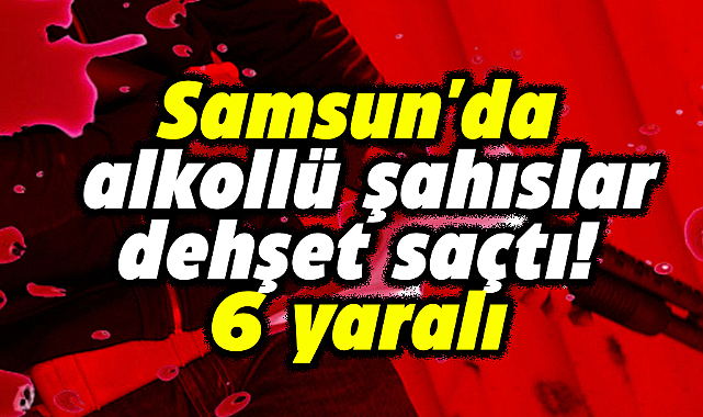 Samsun'da alkollü şahıslar dehşet saçtı! 6 yaralı