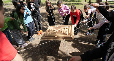 Samsun'da doğa ve hayvanlarla iç içe eğlenceli ders