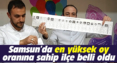 Samsun'da en yüksek oy oranına sahip ilçe belli oldu