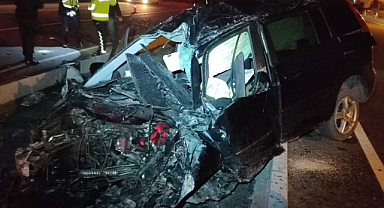 Samsun'da kazada yola fırlayan adam hayatını kaybetti