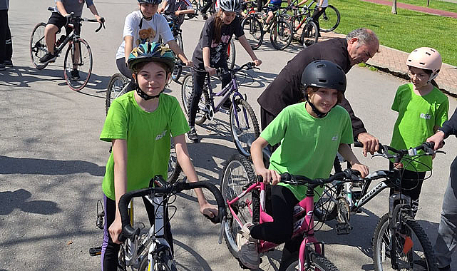 Samsun'da pedallar madalya için döndü
