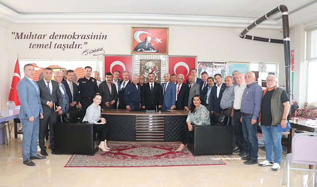 Samsun Emniyet Müdürü Ahmet Arıbaş, Muhtarlar Derneği'ni ziyaret etti