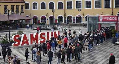 Samsunsporlu taraftarlardan Kasımpaşa maçına büyük ilgi